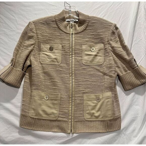 Gorgeous St. John Birge Wool Blend Zipper Jacket, size Small - Picture 1 of 11